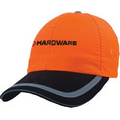 6 Panel Fluorescent Polyester Safety Cap